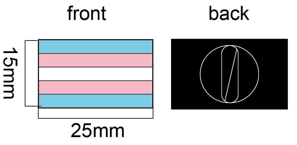 Trans Pride Flag Enamel Pin Badge Transgender Lapel LGBTQ Gift For Her/Him - Pin Ace