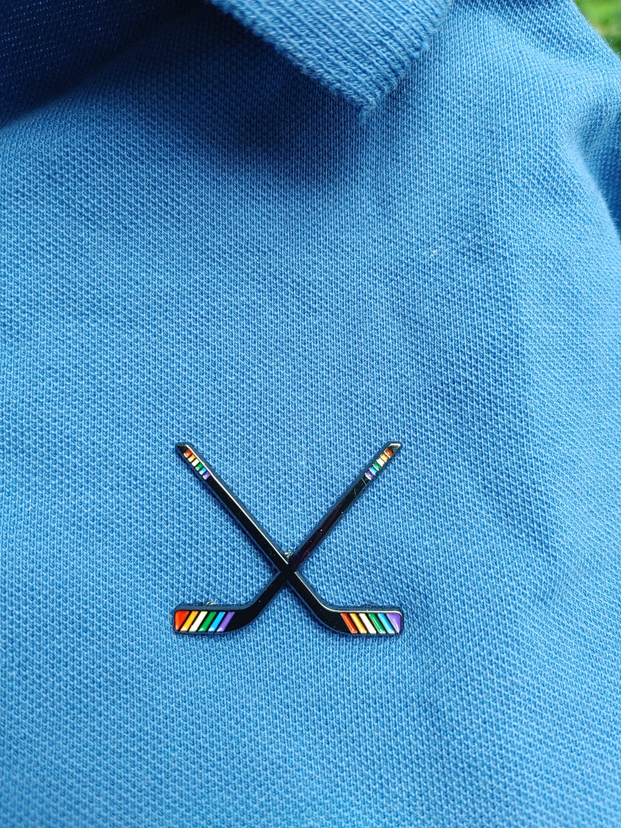 Heated Rivalry Crossed Pride Hockey Sticks Pin – Pin-Ace