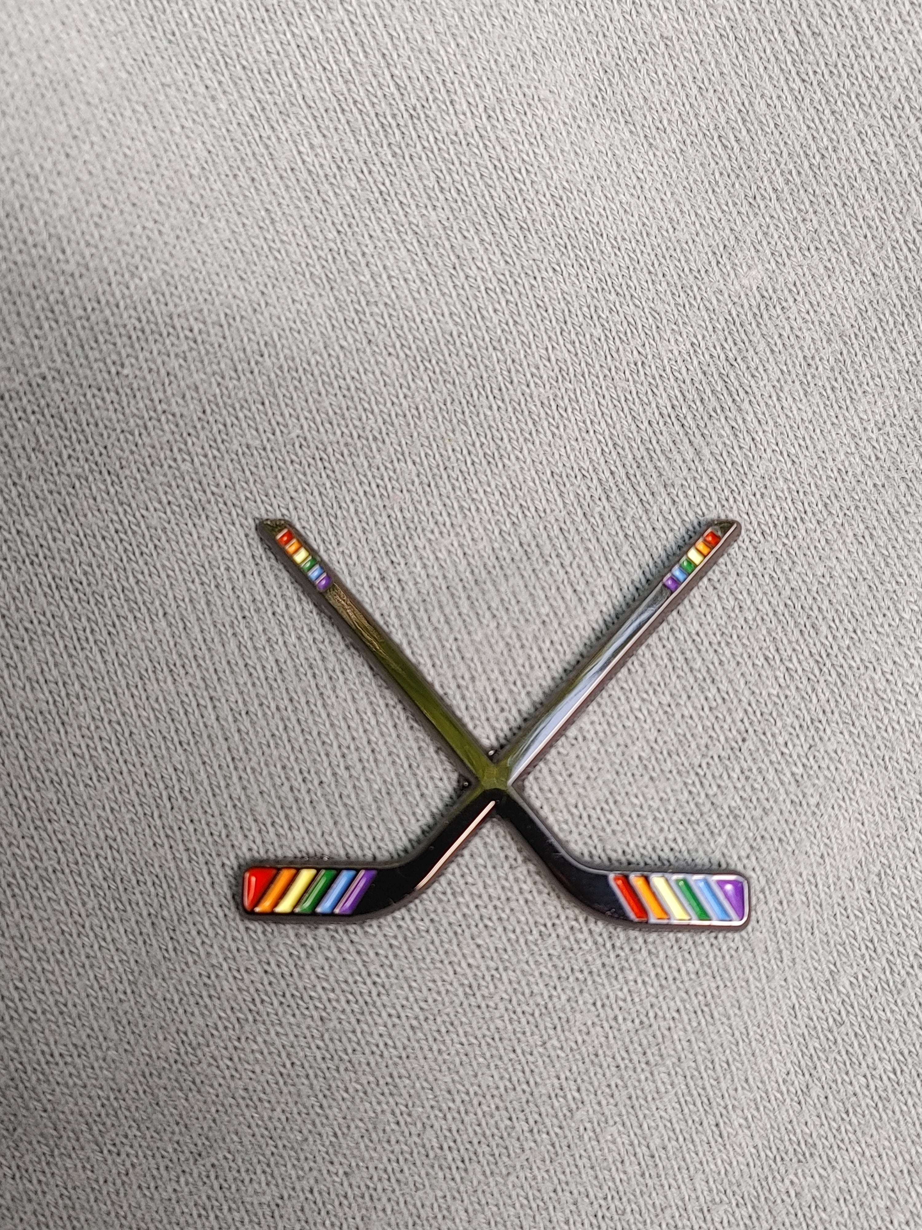 Heated Rivalry Crossed Pride Hockey Sticks Pin – Pin-Ace