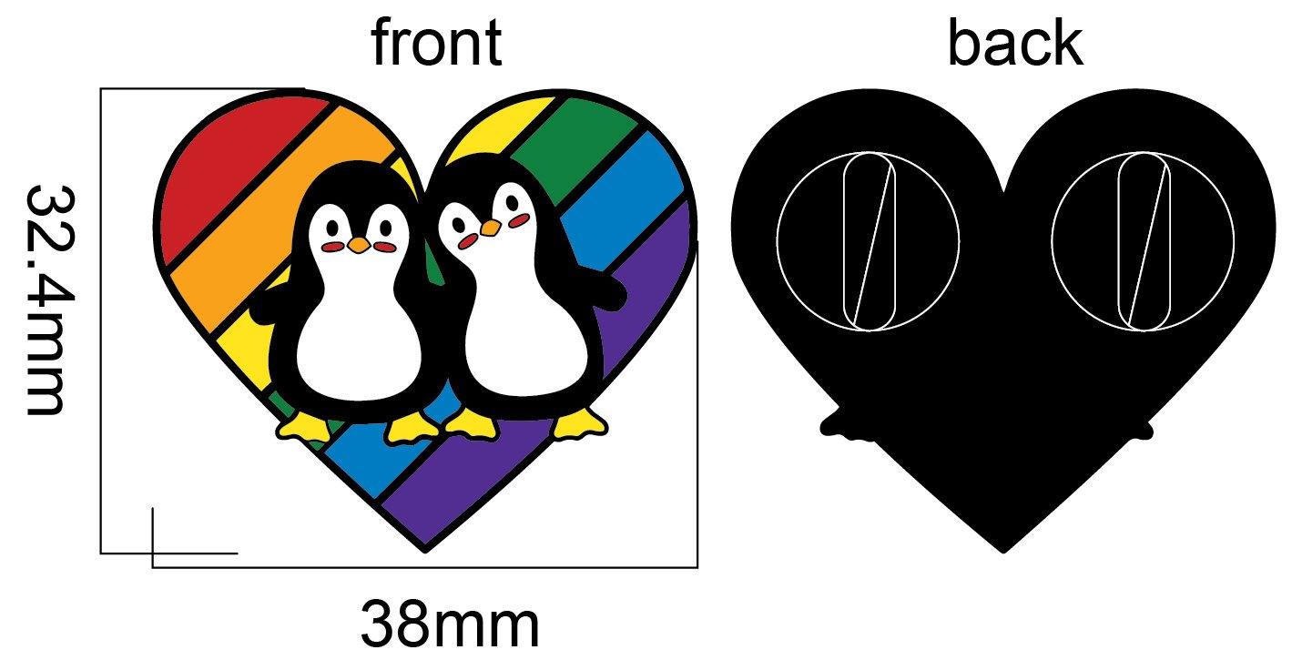 Penguins Pride Animal Collection Enamel Pin Badge Rainbow LGBTQ Gift For Him/Her - Pin Ace