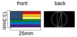 USA Pride Flag Enamel Pin Badge Rainbow Lapel LGBTQ Gay Queer Gift For Her/Him - Pin Ace