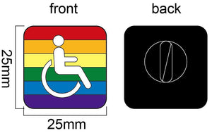 Disabled Pride Disability Handicapped International Symbol of Access Enamel Pin Badge  LGBTQ Gay Gift For Her/Him - Pin Ace
