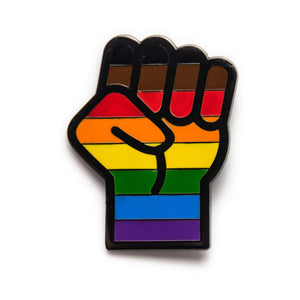 Pride Raised Fist Enamel Pin Badge Resist Solidarity Power LGBTQ Gift for Her/Him - Pin Ace