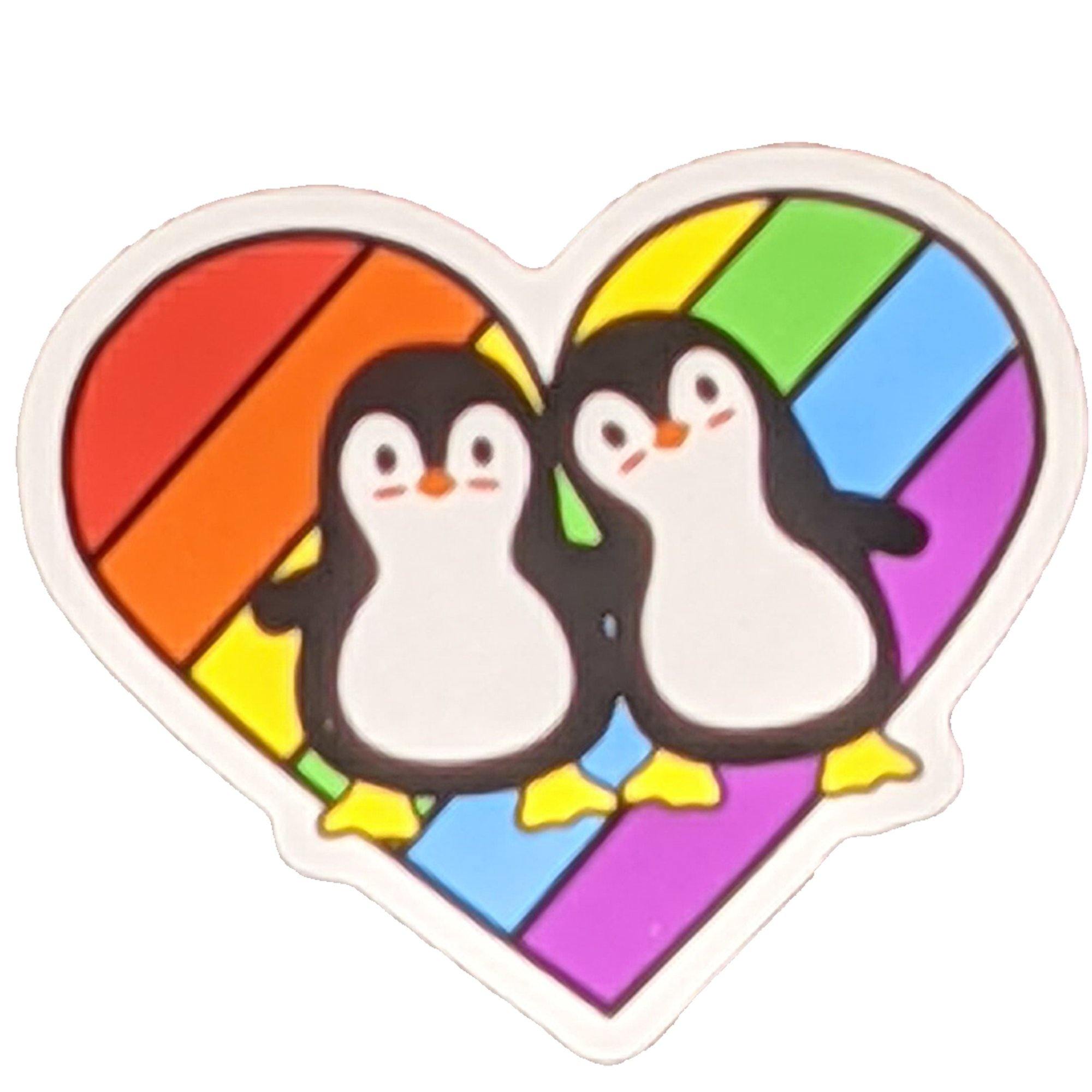 Pride Animal Collection Penguins Puppies Otters Vinyl Sticker Rainbow LGBTQ Gift For Him/Her - Pin Ace