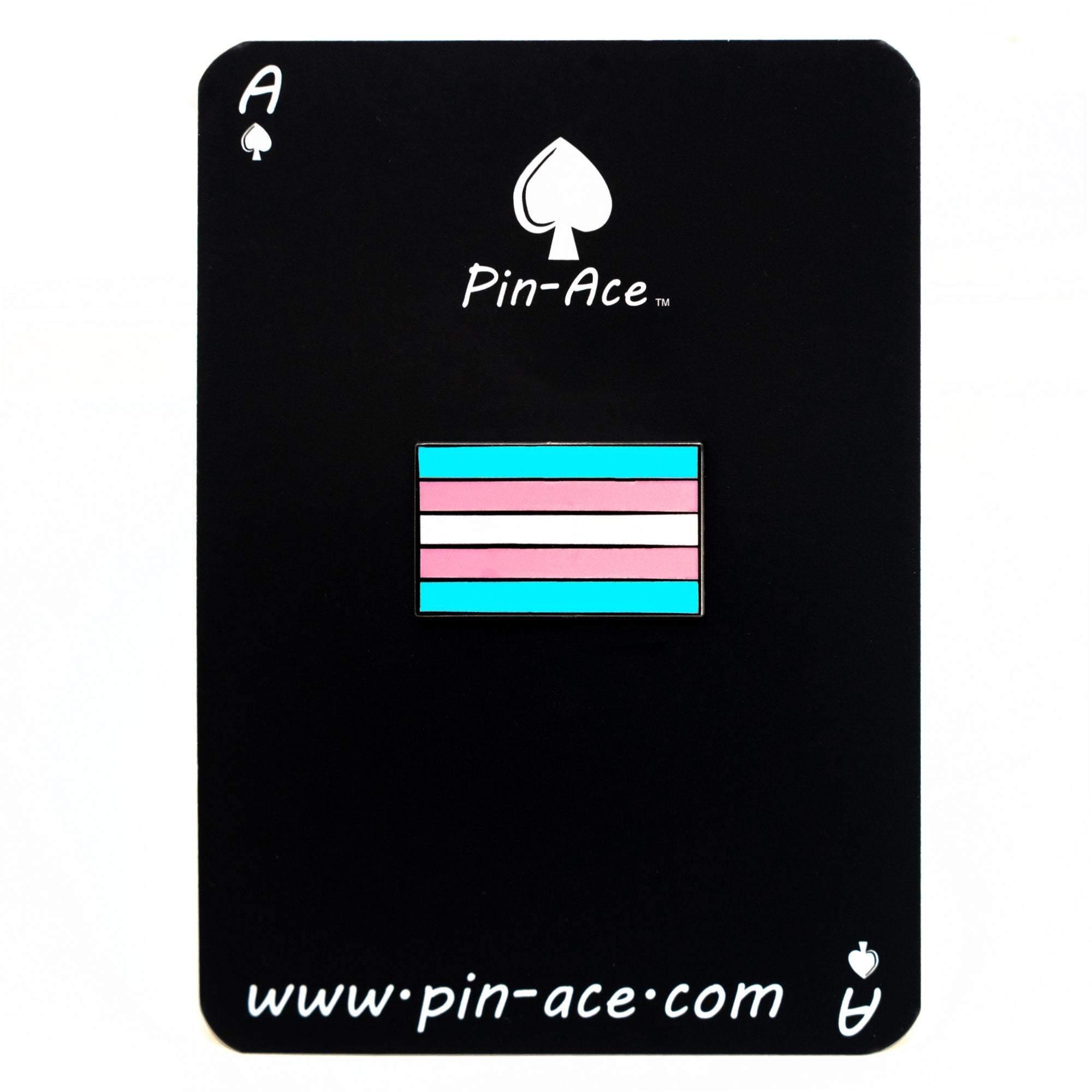 Trans Pride Flag Enamel Pin Badge Transgender Lapel LGBTQ Gift For Her/Him - Pin Ace