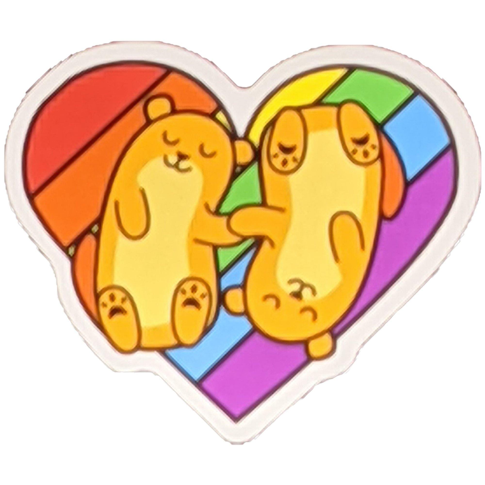 Otters Pride Animal Collection Vinyl Sticker Rainbow LGBTQ Gift For Him/Her - Pin Ace