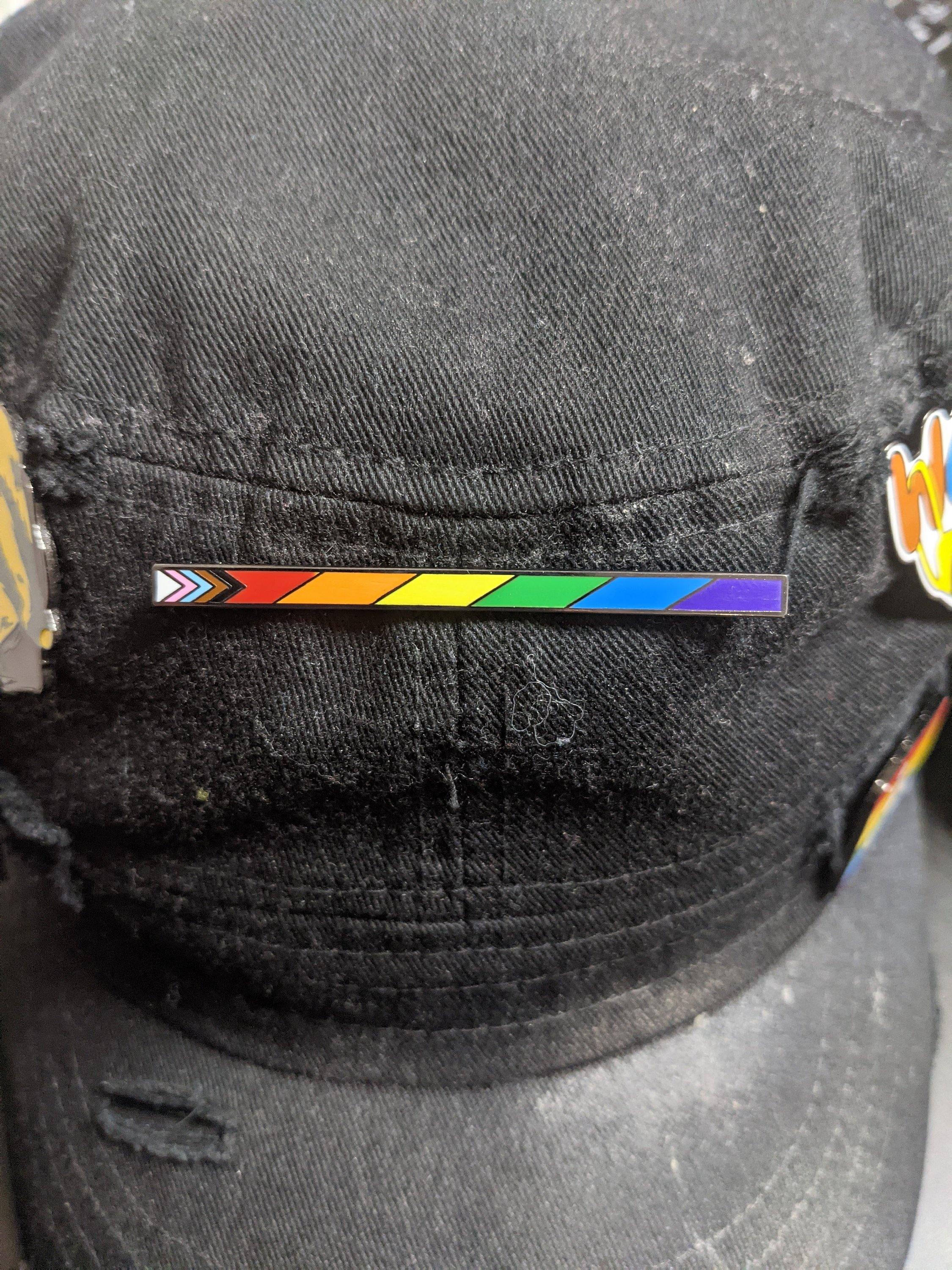 Progress Pride Bar Pin Subtle LGBT Accessory Minimalist Enamel Badge Gift for Gay - Pin Ace